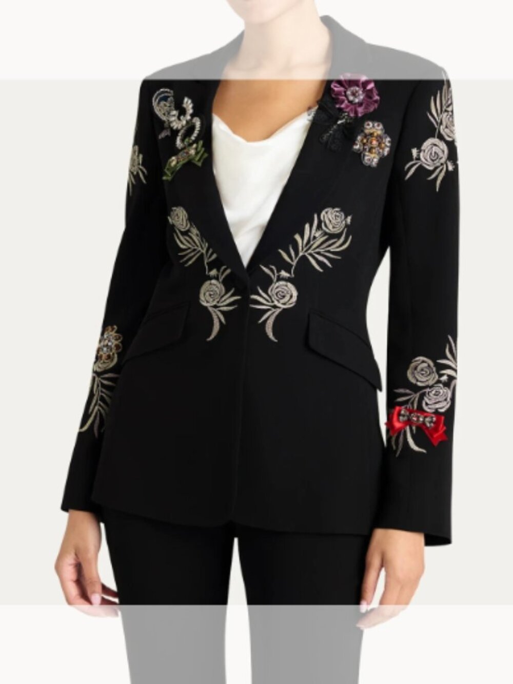 Cinq a Sept NWT Heritage Rose Cheyenne Embroidered Blazer (ORIG.$695) (SIZE 8) - Picture 3 of 6